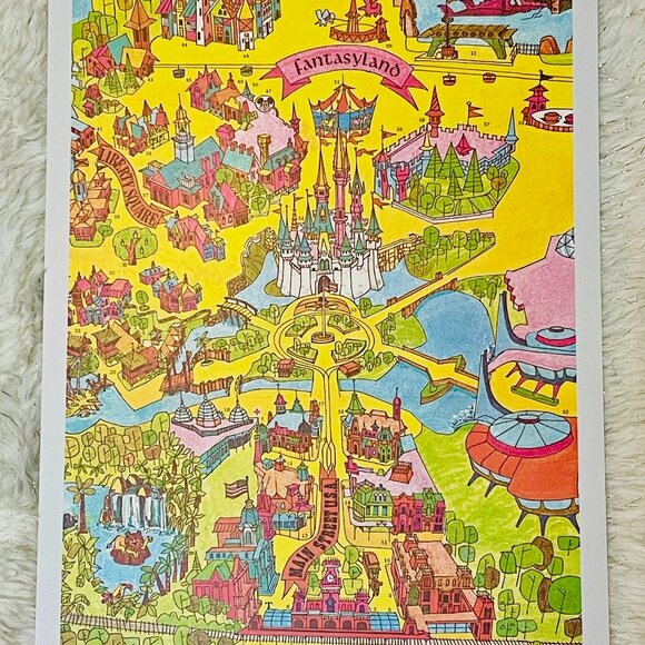 Disney Vault Collection Fantasyland Map Poster Print  - Picture 1 of 5